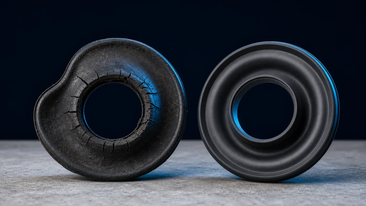 Worn bump diaphragm gasket