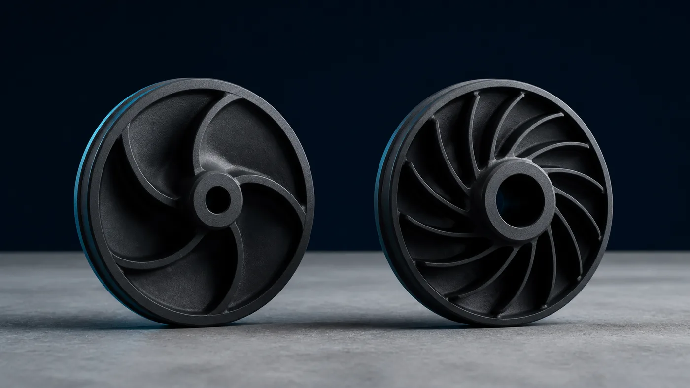 Two impellers that look interchangeable but are not