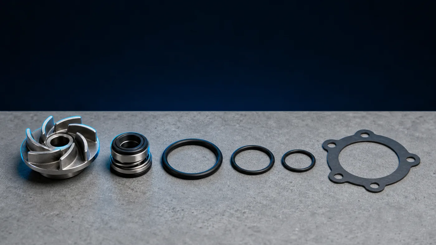 Booster pump rebuild kit contents