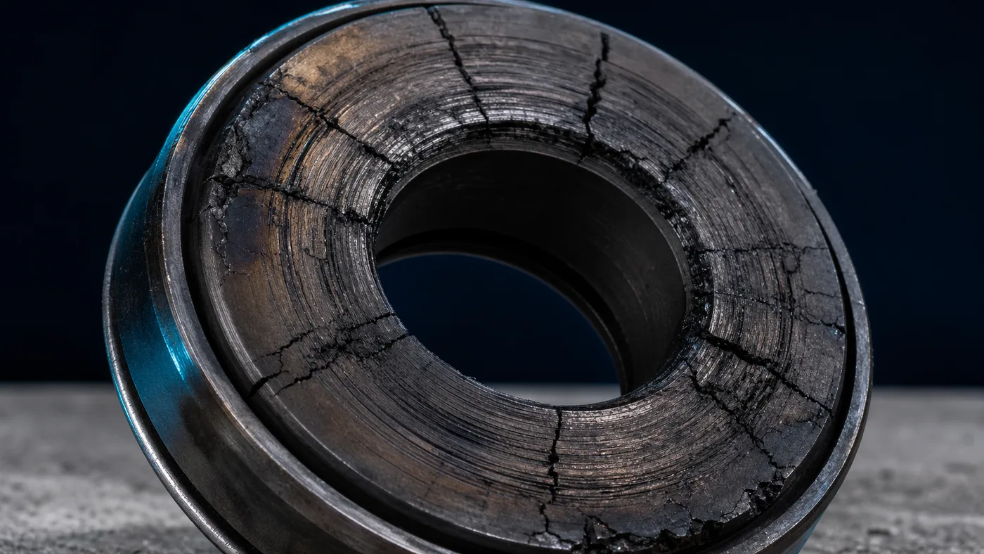 Shaft seal destroyed by running dry