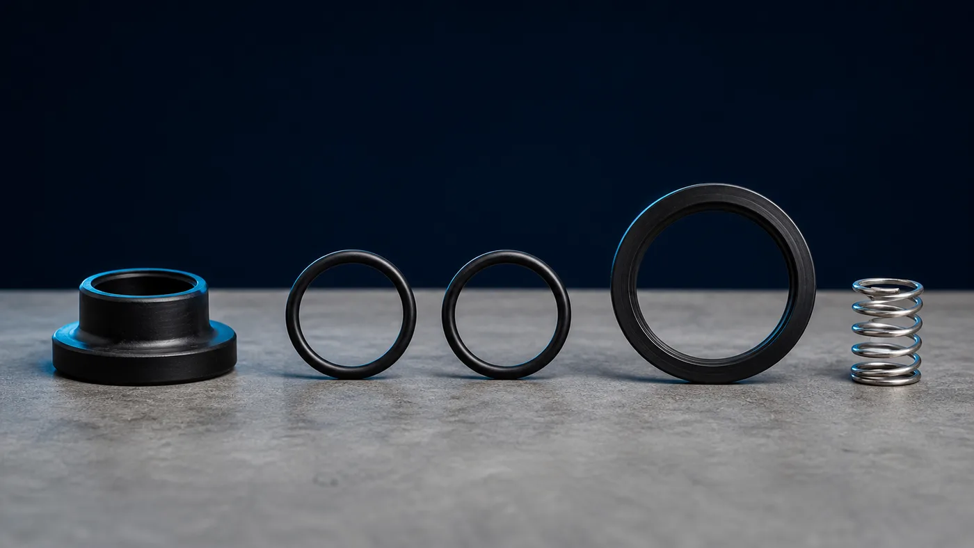 Diverter valve rebuild kit contents